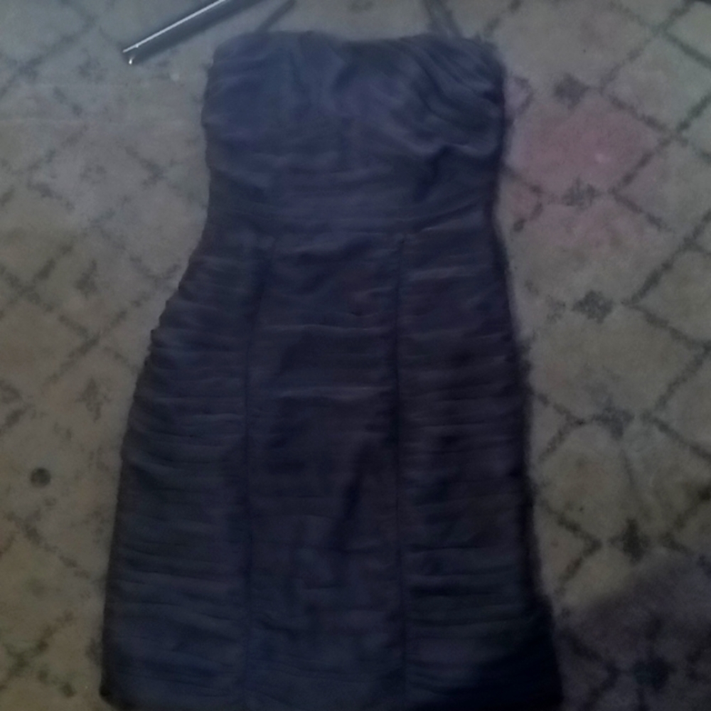 Grey strapless dress